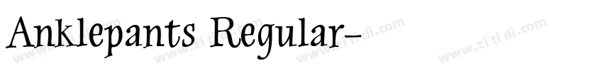 Anklepants Regular字体转换